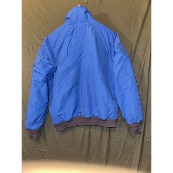 Vintage Woolrich Full Zip Size Medium Blue Fleece Lined Bomber Jacket - Picture 4 of 8